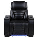 Zuma - Faux Leather Upholstered Dual Power LED Recliner - Black - Simple Home Plus