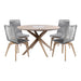 Oasis And Island - Outdoor 5 Piece Light Eucalyptus And Concrete Dining Set - Simple Home Plus