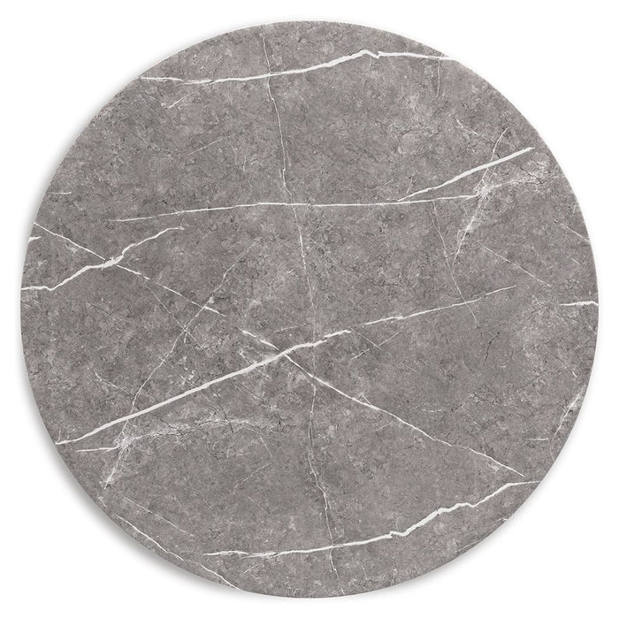 Glinari - Taupe / Black - Round Dining Room Table - Simple Home Plus