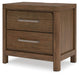 Cabalynn - Light Brown - Two Drawer Night Stand - Simple Home Plus