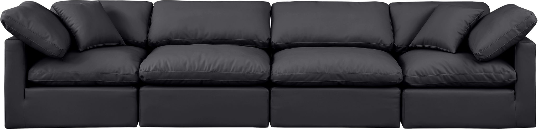 Indulge - Faux Leather 4 Seat Modular Sofa - Simple Home Plus
