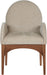 Waldorf - Chenille Dining Arm Chair With Brown Legs - Simple Home Plus
