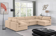Comfy - 6 Piece Velvet Modular Armless Sectional - Simple Home Plus