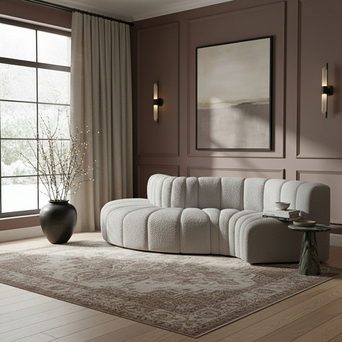 Arc - Boucle Fabric 5 Piece Modular Sofa