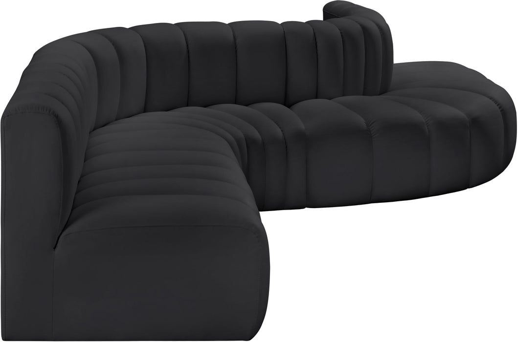 Arc - Faux Leather 7 Piece Modular Sofa - Simple Home Plus