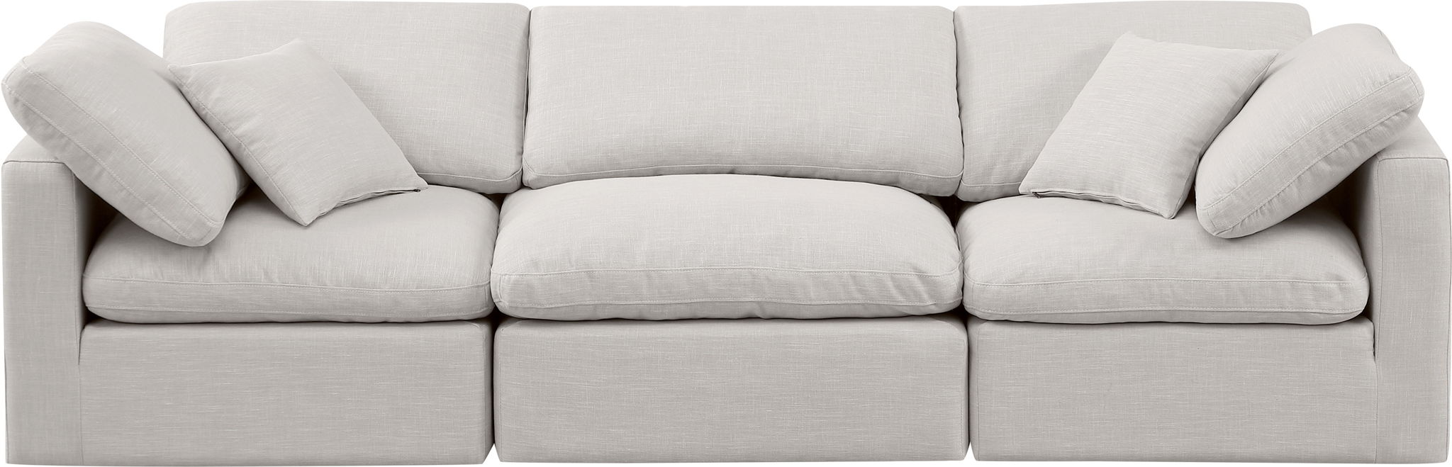 Indulge - Linen 3 Seat Modular Sofa - Simple Home Plus