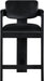 Sacha - Velvet Stool With Black Base - Simple Home Plus