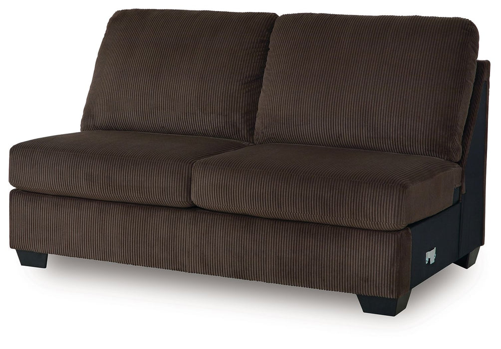 Kimlee - Armless Loveseat - Chocolate - Simple Home Plus
