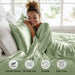 Satin - 4 Piece Twin Luxury Sheet Set - Sage - Simple Home Plus