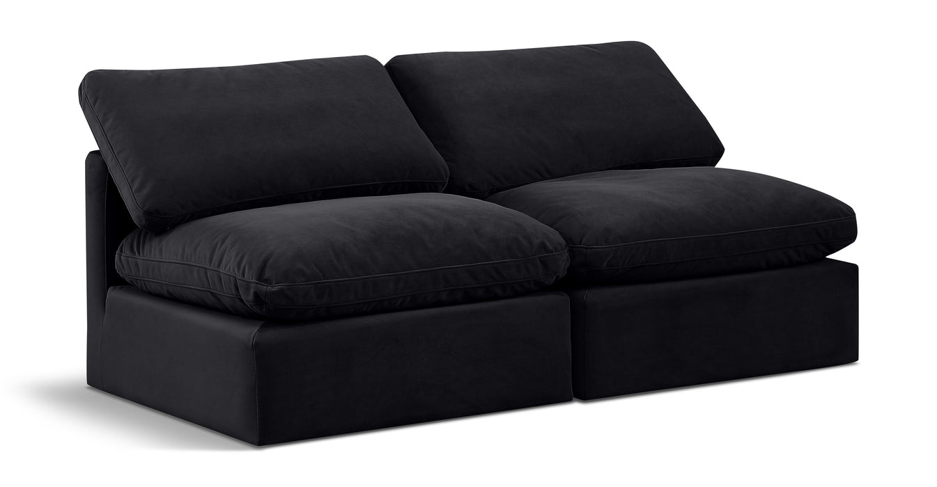 Indulge - Velvet 2 Seat Modular Armless Sofa - Simple Home Plus