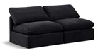 Indulge - Velvet 2 Seat Modular Armless Sofa - Simple Home Plus