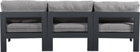 Nizuc - Outdoor Patio 3 Seat Armless Modular Sofa With Gray Frame - Simple Home Plus