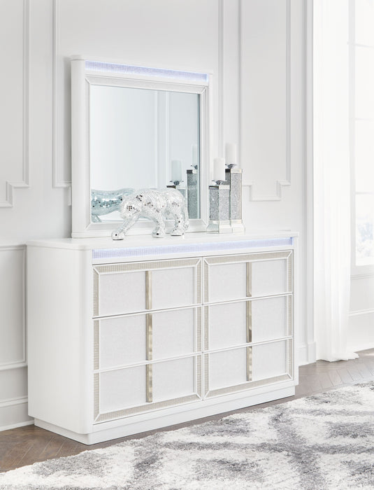 Chalanna - White - Dresser And Mirror - Simple Home Plus