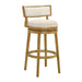 Noely - Modern Farmhouse Swivel Wood Bar Height Kitchen Bar Stool - Simple Home Plus