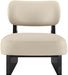 Vetra - Vegan Leather Upholstered Accent Chair With Black Base - Simple Home Plus