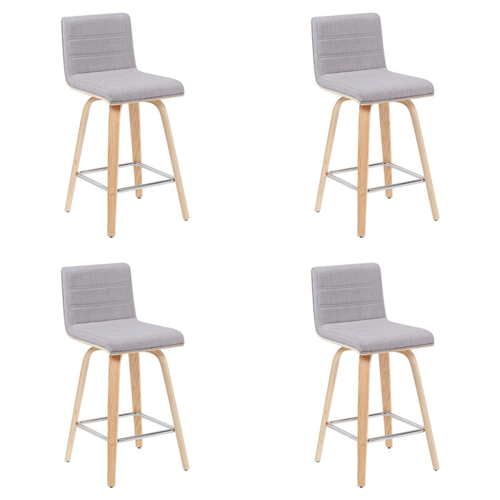 Vienna - Modern Counter Height Swivel Bar Stool - Patterned Oak Wood Frame - Simple Home Plus