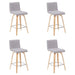 Vienna - Modern Counter Height Swivel Bar Stool - Patterned Oak Wood Frame - Simple Home Plus