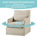 London - Upholstered Skirted Swivel Armchair With Lumbar Pillow - Mint - Simple Home Plus