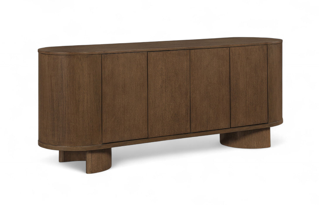 Caldra - Oak Veneer And Solid Wood Sideboard / Buffet - Simple Home Plus