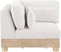 Turin - Chenille Fabric Upholstered Modular Corner Chair - Natural Base - Simple Home Plus