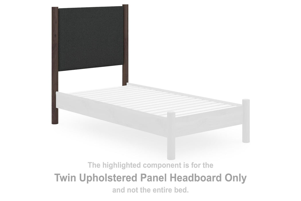 Pamytta - Twin Upholstered Panel Headboard - Brown - Simple Home Plus
