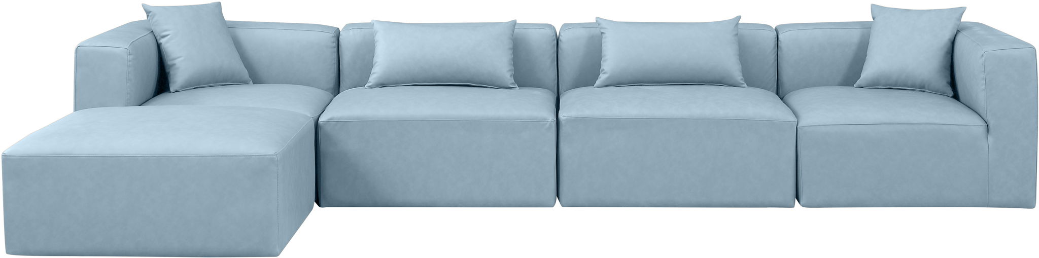 Cube - 5 Piece Modular Sectional With Chaise - Simple Home Plus