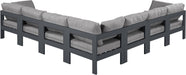 Nizuc - Outdoor Patio 7 Piece Modular Sectional With Gray Frame - Simple Home Plus
