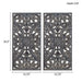 Botanical Panel - Carved Wall Decor (Set of 2) - Antique Blue - Simple Home Plus