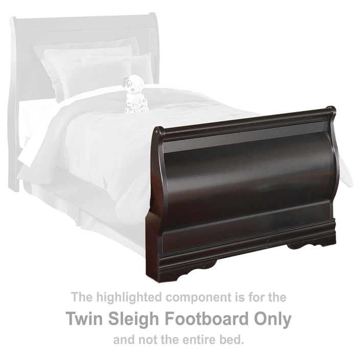 Huey Vineyard - Twin Sleigh Footboard - Black - Simple Home Plus