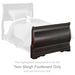 Huey Vineyard - Twin Sleigh Footboard - Black - Simple Home Plus