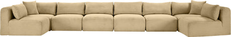 Shaggy - 8 Piece Modular U-Shaped Armless Sectional - Simple Home Plus