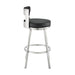 Flynn - Swivel Bar Stool - Brushed Steel - Simple Home Plus