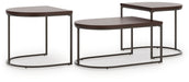 Vanmore - Dark Brown - Occasional Table Set (Set of 3) - Simple Home Plus