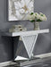 Amore - Mirrored Acrylic Entryway Sofa Console Table - Silver - Simple Home Plus