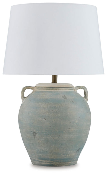 Shawburg - Antique Green - Terracotta Table Lamp - Simple Home Plus