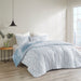 Brush Stroke - King 4 Piece Oversized Reversible Comforter Set - Blue - Simple Home Plus
