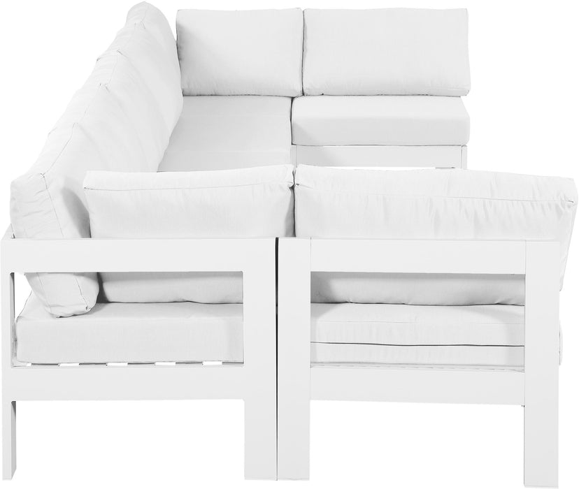 Nizuc - Outdoor Patio 7 Piece Modular Sectional With White Frame - Simple Home Plus