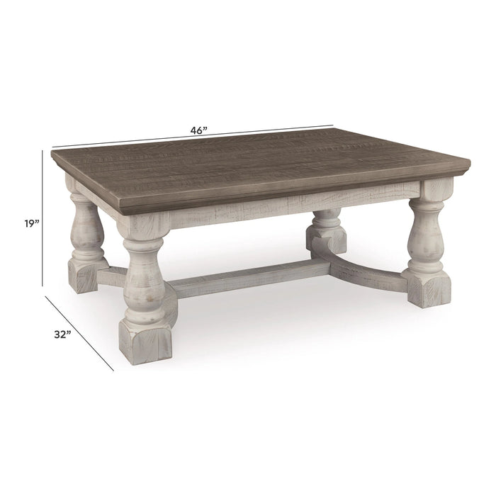 Havalance - Rectangular Cocktail Table - Gray / White AS-IS