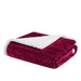 Elma - Oversized Textured Throw - Burgundy - Simple Home Plus