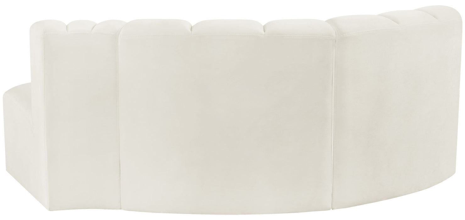 Arc - Velvet 3 Piece Modular L-Shaped Sofa - Simple Home Plus