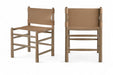 Santos - Vegan Leather Upholstered Dining Chair With Stained Brown Base (Set of 2) - Simple Home Plus