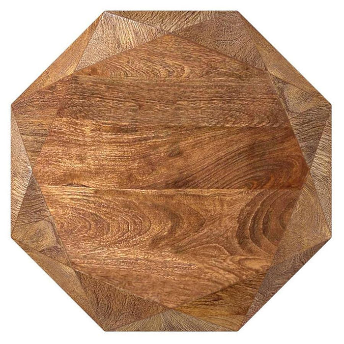 Jacinto - Octagonal Solid Mango Wood Side Table - Simple Home Plus