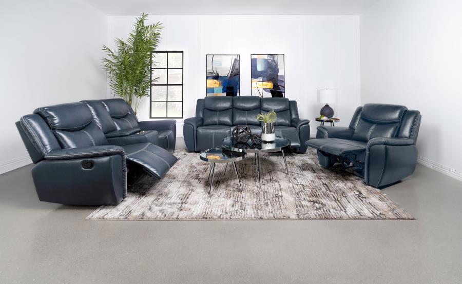 Sloane - Upholstered Reclining Sofa Set - Simple Home Plus