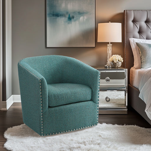 Tyler - Swivel Chair - Teal Multi - Simple Home Plus