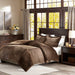 Parker - King Comforter Mini Set - Brown - Simple Home Plus