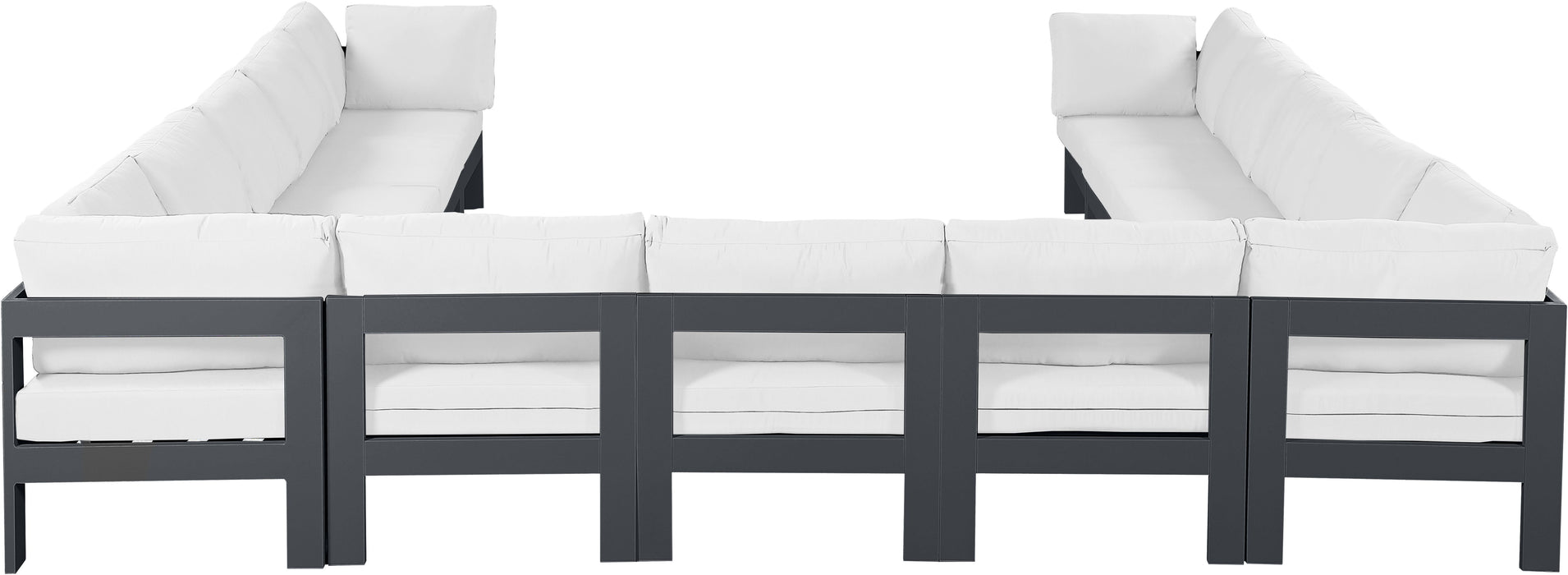 Nizuc - Outdoor Patio 13 Piece Modular Sectional With Gray Frame - Simple Home Plus