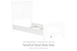 Fortman - Twin/Full Panel Rails - White - Simple Home Plus