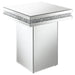 Elora - Square Mirrored Accent Side Table - Silver - Simple Home Plus