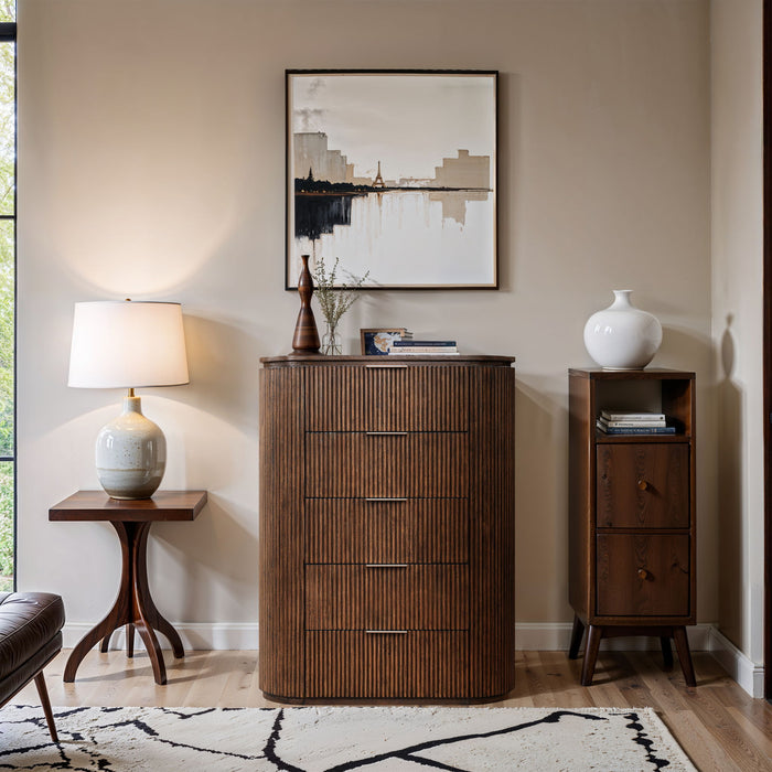 Astrid - Solid Wood And Oak Veneer Chest - Simple Home Plus