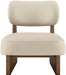 Vetra - Vegan Leather Upholstered Accent Chair With Brown Base - Simple Home Plus